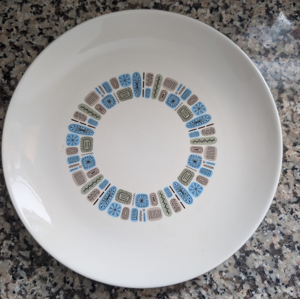 Temporama Cannonsburg Pottery Co Mid Century Dinner Plate